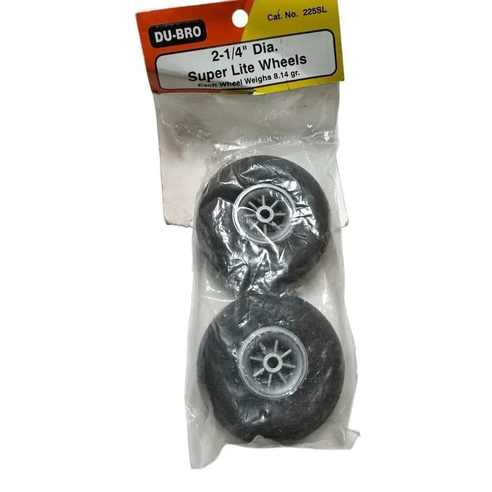 Du-Bro 225SL 2-1/4” Super Lite Wheel for Scale Aircraft (2 Pack)
